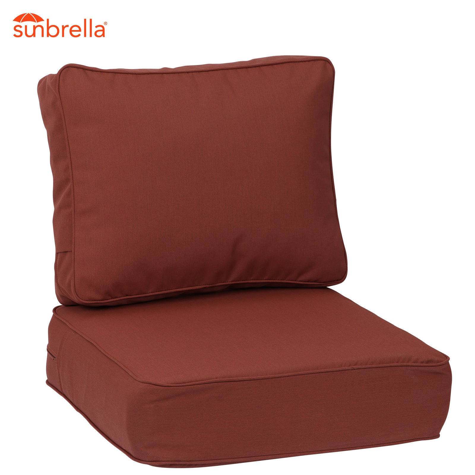 Premium Sunbrella Fabric Outdoor Patio Chair Cushions Set, Canvas Henna - Aoodor